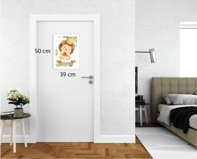 Sevimli Aslan Işıklı İsimli Kapı Süsü 4