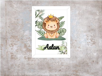 Sevimli Aslan Işıklı İsimli Kapı Süsü 2